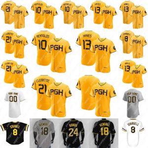 Andrew 22 McCutchen Camisa de beisebol Ke'Bryan Hayes Bryan Reynolds Oneil Cruz Henry Davis Rowdy Tellez Jack Suwinski Mitch Keller David Bednar Connor Joe Paul Skenes