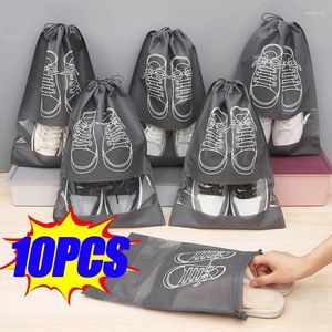 Borse contenitore 5/10 pezzi Set borsa per scarpe con cinturino in tessuto non tessuto addensato Bocca da viaggio di grande capacità impermeabile a prova d'umidità