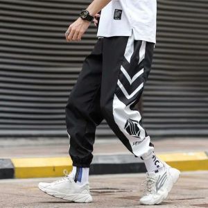 Штаны Harajuku Fashion Men Men Men Men Banns Casual Гот мешковатые тактические брюки