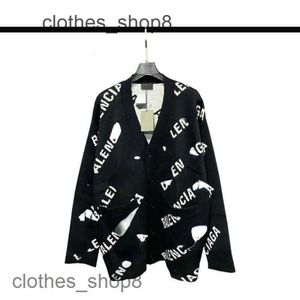 Hoodies High Mens Quality Balenciga Sweaters Sweaters Designer Takmodemärke Autumn och Winter Full tryckt stickad bil 44xw