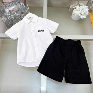 Fashion baby t shirt set child tracksuits Size 110-160 kids designer clothes Embroidered logo boys Short sleeved shirt and shorts 24Feb20