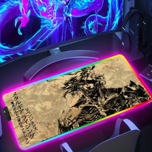 Almofadas RGB XXL Mouse Pad Gamer Metal Engrenagem Sólida Tapete de Borracha PC Gaming Acessórios Mausepad Mousepad Tapetes Teclado Armário Mause Laptops