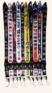 Astronaut spel anime lanyards för nyckel tecknad nackrem för kortmärke gym nyckelchain nyckelhållare diy hängande rep telefon tillbehör