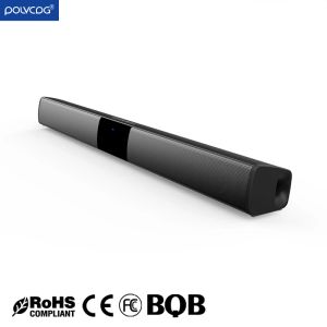 Soundbar Polvcdg Home Wireless Bluetooth Speaker Home TV Computer Bar Högtalare kan plugcard fjärrstödanslutning Tomobile telefon BS28