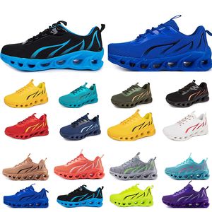 2024Gai Spring Men Shoes Running Flat Shoes Soft Sole Fashion Bule Grey New Models Fashion Color Blocking Sports Big Size 191