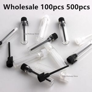 Şişeler Toptan 100/200/500pcs 1ml 2ml mini boş cam parfüm şişe seyahat sıvı kokusu test tüpü deneme şişesi örnek şişeler 4#