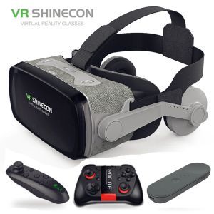 デバイス2019 Google Cardboard VR Shinecon 9.0 ProバージョンVR仮想リアリティ3Dメガネ +スマートBluetoothワイヤレスリモートコントロールゲームパッド