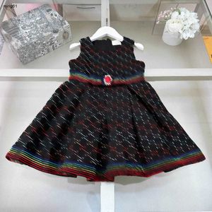 Varumärkesflickaklänningar Princess Dress Summer Baby Kjol Storlek 110-160 cm Kids Designer Kläder Midja ädelsten Decoration Child Frock 24Feb20