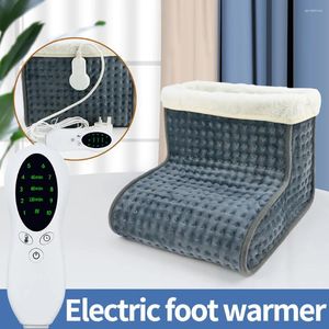 Blankets 45W Portable Soft Synthetic Wool Liner And Microplush Cover Washable Electric Foot Warmer Heated Booties EU Plug US Blanket