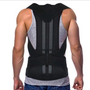 Safety XXL Back Support Belt Orthopedic Placure Corset Back Brace Support Men Back Rätt Runda axel Mäns hållningskorrigerare