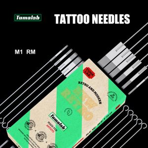 Aghi TUMAlab Ago per tatuaggio sterilizzato monouso tradizionale, stile standard Oldschool, Magnum rotondo per impugnature per macchine, punte sterili, 50