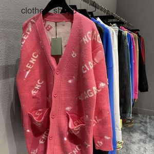 Balenciga Designer Hoodies Erkek Süvari Kazak Yüksek Versiyon Aile Elastik Mousse Eğik Mektup Gevşek Versiyon V Yastılaştırıcı Haligan Örme SW 4X52