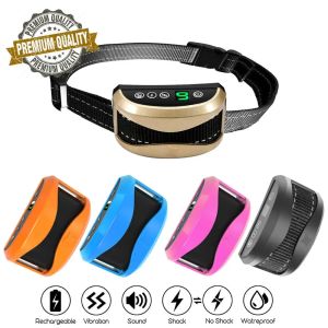 Collars Dog Bark Collar Anti Bark Collar Rechargeable Waterproof Dog Bark Collar with Vibration Beep for Small Medium Large Dogs