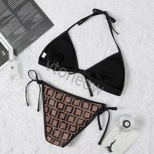 Designer Sexig bikini Set för kvinnor Bandage baddräkt Twopieces Crop Top badkläder thong baddräkt med hög midja strandkläder lyxbikini