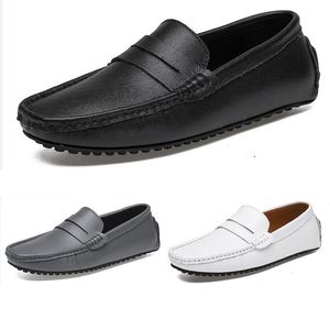 dress shoes spring autumn summer grey black white mens low top breathable soft sole shoes flat sole men GAI-23