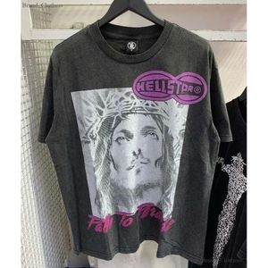 Maglietta Hellstar High Street Hip Hop Stampa alfabetica per camicia estiva Uomo Designer T Donna Maglietta oversize da uomo Donna Uomo T-shirt Graffiti Lettering Vintage 692