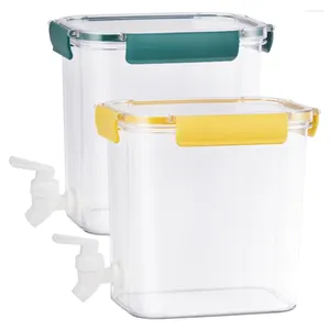 Liquid Soap Dispenser 2 Pcs Milk Jug Fridge Water Drink Containers Plastic Juice Faucet