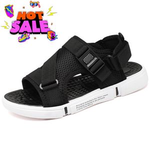 2024 Trendy Schwarz männer Sandalen Outdoor Strand Schuhe Dicke Sohle Mode Sommer Atmungsaktive Freizeit Sport Sandalen B8