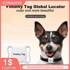 Trackers GPS Locator Tracker Antilost Söt smart Finder Pet Tracker Positioneringsutrustning GPS Locator Key Finder Mini Pet Smart Collar