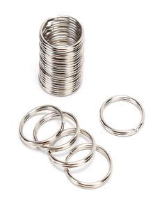 100 PZ Dia 20 23mm In Acciaio Inox FAI DA TE Lucido Split Ring Portachiavi Portachiavi Cerchio Anello Portachiavi Intero 8565318