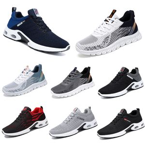 2024 men shoes Running flat Shoes soft sole bule white sports lace-up Round toe Mesh surface big size 39-45 GAI