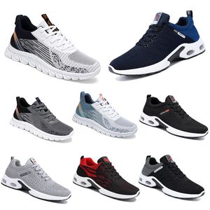 Neue Modelle Herrenschuhe Laufen flache Schuhe Serie weiche Sohle Bule rot Sport atmungsaktiv bequem Schnürung runde Spitze Mesh-Oberfläche GAI