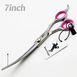 Scissors Pet Scissors 7" Cutting Curved Pet Grooming Scissors Professional Shears Salon Barber Using Dogs & Cats