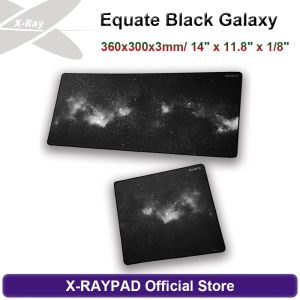 Pads 360x300x3mm Large / 14" x 11.8" x 1/8" Xraypad Equate Gaming Mouse Pad Black Galaxy