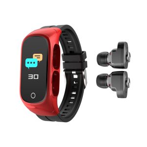 Armbänder 2In1 Smart Watch N8 TWS Ohrhörer Drahtlose BT5.0 Kopfhörer Herzfrequenz Blutdruck Schlafmonitor Smart Band Fitness Tracker