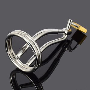 Male Penis Urethral Plugs Cage with Padlock Men Chasity Device Stainless Steel Urethral Sound Urethra Dilator Bondage Lock Up Stre1779201