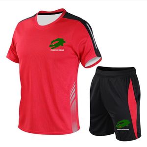 Neue männer schnell trocknend kühlen sommer gym T-shirt shorts set männer casual sport sportswear männer lose mode set