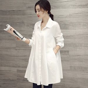 Kissen Mutterschaft Kleidung Langarm Hemd Hemd Bluse Kleid Frühling Herbst Schwangere Frauen stillenden Blusenlaktation Hemd Schwangerschaft Kleidung Kleidung