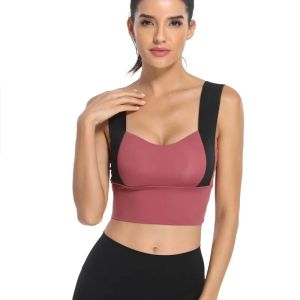 Roupas sexy sutiã esportivo sólido secagem rápida e respirável tamanho grande esportes topo à prova de choque fiess roupa interior colete beleza volta yoga sutiãs