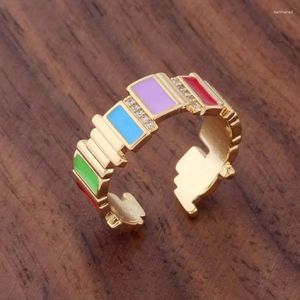 Anelli a grappolo Unico insolito aperto per le donne Anello da dito regolabile minimalista Accessori per gioielli in colore oro chiaro Commercio all'ingrosso