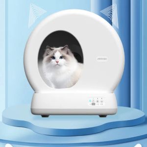 Kutular Airrobo Akıllı Kedi Tuvalet Otomatik Çöp Kutusu Temizlik Kürek Kaka Makinesi Anti Sıçramalı Kendi Kendini Temizleme