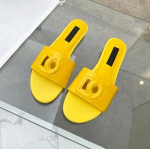 Luxuriöse Millennials-Flache Hausschuhe für Damen, Leder-Slider, flache Slides aus BIANCA-Kalbsleder, ausgeschnittene Ledersandalen für den Innenbereich, kausale Pantoletten, Slip-on-Loafer mit Box