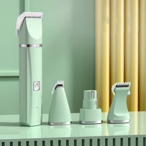 Trimmare 4 i 1 Electric Pet Hair Trimmer Grooming Clippers Cat Trimer Nail Grinder Professional uppladdningsbar frisyrmaskin för hundar