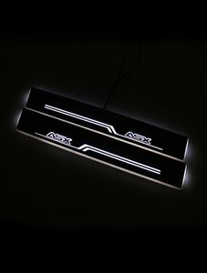 För Mitsubishi ASX 2013 2019 Acrylic Moving LED Welcome Pedal Car Scuff Plate Pedal Door Sill Pathway Light3376925