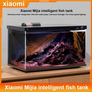 Control Xiaomi Mijia Smart Fish Tank Via Mijia APP controlled remote feeding temperature monitor Smart Light System xiaomi aquarium Tank