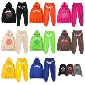 Orijinal Tasarımcı Erkek Kapşalı Örümcek Kapşonlu Genç Thug SP5der Hoodies Kadın Sweatshirts Pantolon Web Basılı 555555 Grafik Y2K HOODIES XM