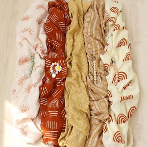 Blankets Muslin Swaddle Soft Bamboo Cotton Baby Unisex For Boys & Girls Born Stroller Cover Bath Towel 120 110cm