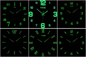 Настенные часы, креативная наклейка, часы «сделай сам», для светящихся 3D-цифровых часов