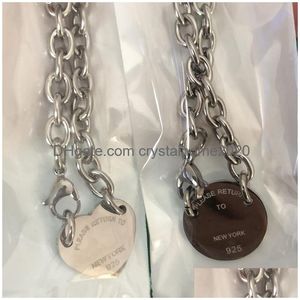 Herz Armbänder Frauen Edelstahl Link Kette Auf Hand Mode Schmuck Geschenk Für Freundin Weihnachten Valentinstag Zubehör Drop Dhuwy