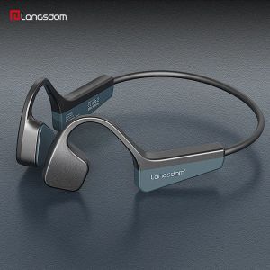 ヘッドフォンLANGSDOM BS17オープンイヤーヘッドセット防水Bluetooth 5.2ワイヤレススポーツイヤホン軽量骨伝導ヘッドフォン