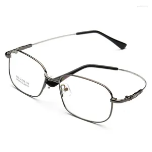 Occhiali da sole cornici Memory Titanium occhiali a mezzo telaio per occhiali ottici da uomo retrò prescrizione completa