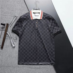 Erkek polo tişörtler mektup baskı nakış tasarımcısı polos erkek tees moda iş rahat yaz polo gömlek