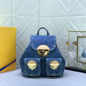 Denim Mini Venice ryggsäck Luxury Backpack Schoolbag The Rucksack Designer ryggsäck Män kvinnor ryggsäck stor kapacitet bärbar dekoration ryggsäck M46836