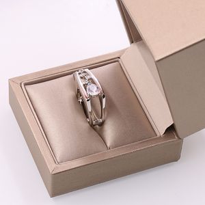 European and American Trendy Unique Alternative Ornament Geometric Three-Dimensional Diamond-Inlaid Ring Rings