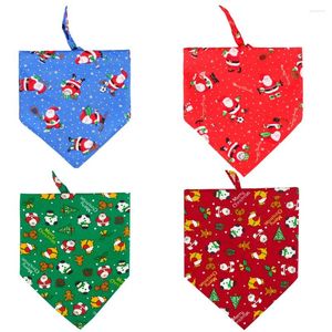 Hundkläder Sucado Bandanas Classic Pets Scarf Xmas Santa Snowman Triangle Bib For Christmas Holiday Cats Accessories Costume Supply