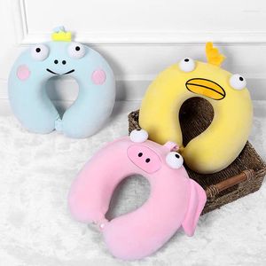 Pillow Cartoon Animal U-shaped Neck Plush Portable Slow Rebound Memory Foam Car Travel Nap Student Lunch Sleeping